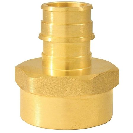 APOLLO Valves ExpansionPEX Series Reducing Pipe Adapter, 34 x 1 in, Barb x FNPT, Brass, 200 psi Pressure EPXFA341